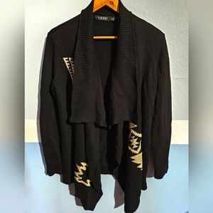 RARE Vintage Raulph Lauren Black Label Cardigan Sweater Aztec Tribal Vibe M NWOT